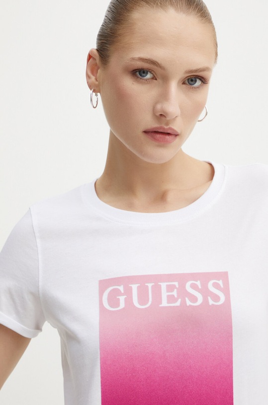 Бавовняна футболка Guess білий W4BI30.JA914