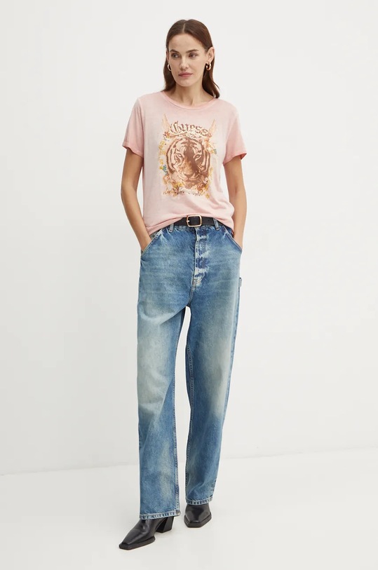 Футболка Guess W4BI42.K9SN1 рожевий AW24