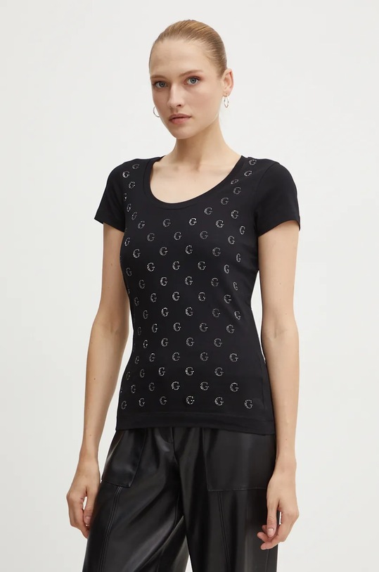 Guess t-shirt EMBELLISH regular czarny W4BI68.J1314