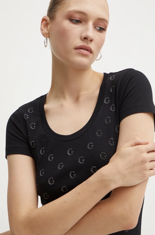 Guess t-shirt EMBELLISH czarny W4BI68.J1314
