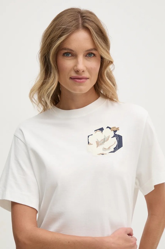 Бавовняна футболка Lacoste білий TF2667
