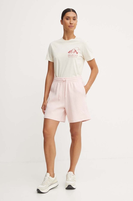 Bavlněné tričko Jack Wolfskin Bergblick A60069 béžová AW24