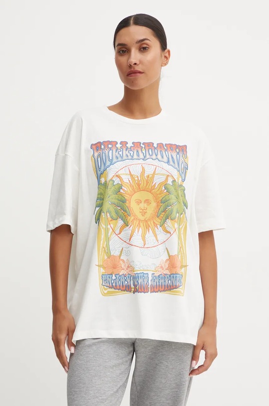 Billabong tricou Enjoy the Journey print alb EBJZT00325