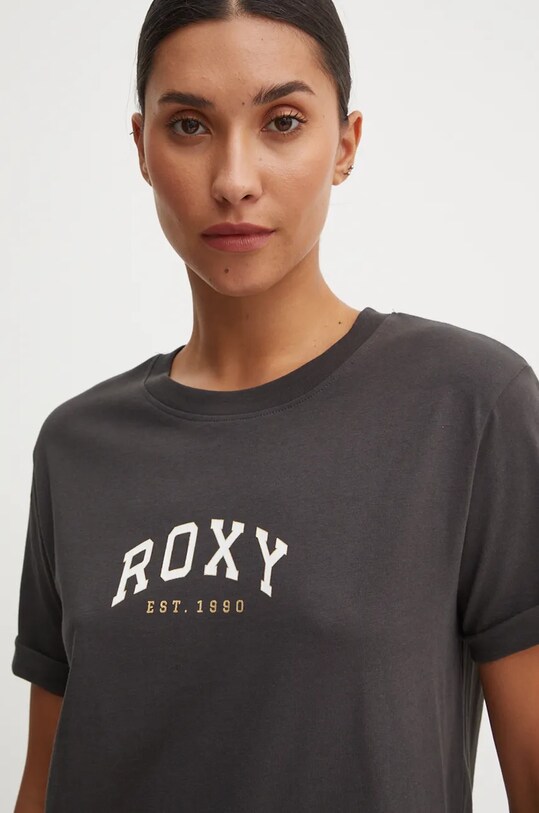 Bavlnené tričko Roxy Noon Ocean sivá ERJZT05793