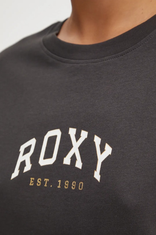 Roxy tricou din bumbac Noon Ocean ERJZT05793 gri