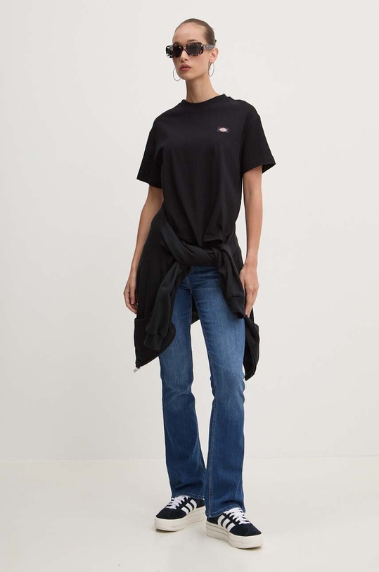 Bavlněné tričko Dickies OAKPORT DK0A4Y8L černá AW24