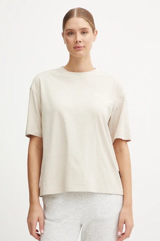 Napapijri tricou din bumbac S-Bise NP0A4HZFN901 bej AW24