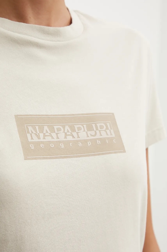 Napapijri tricou din bumbac S-Suze NP0A4HZAN901 bej