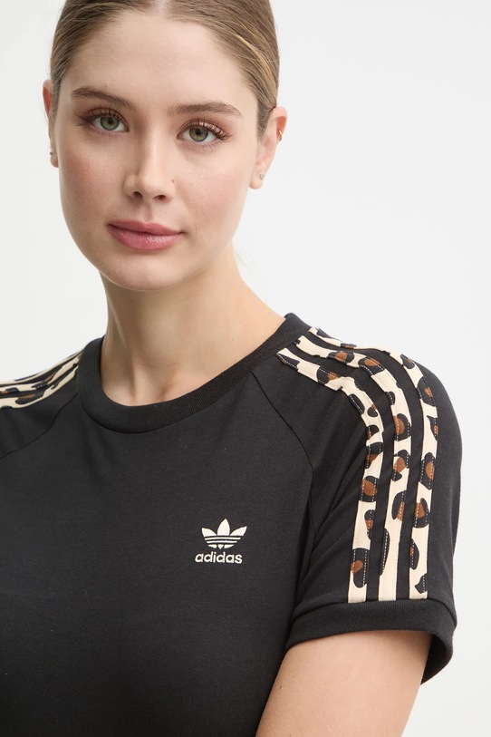 adidas Originals t-shirt Leopard 3S Tee czarny IW8478