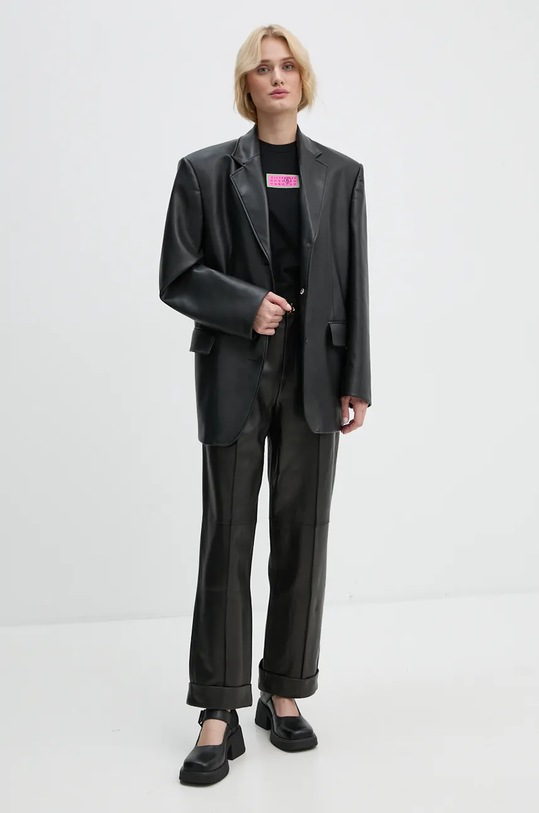 Бавовняна футболка MM6 Maison Margiela S62GD0189.S23588 чорний AW24