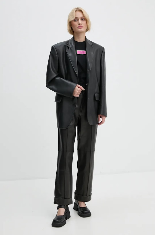 MM6 Maison Margiela tricou din bumbac S62GD0189.S23588 negru AW24