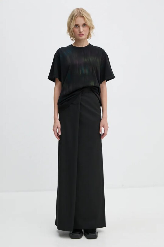 Хлопковая футболка MM6 Maison Margiela S62GD0193.S23962 чёрный AW24