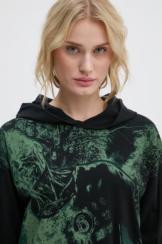 MM6 Maison Margiela longsleeve din bumbac negru S62GD0190.S23588