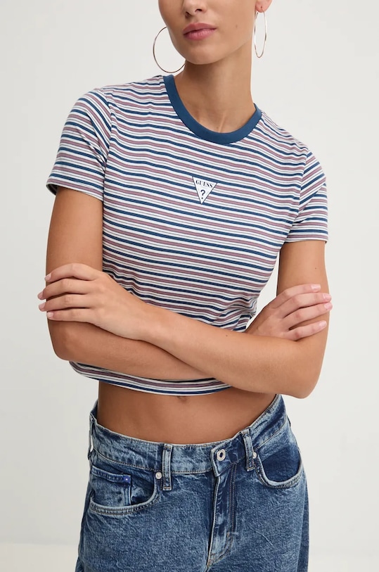 Tričko Guess Originals regular modrá W4BI07.J1314