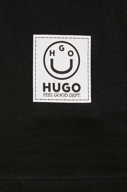 Bavlněné tričko Hugo Blue 50524808 černá
