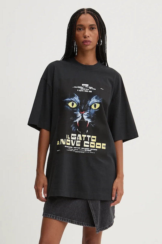 HUGO tricou din bumbac print negru 50530704
