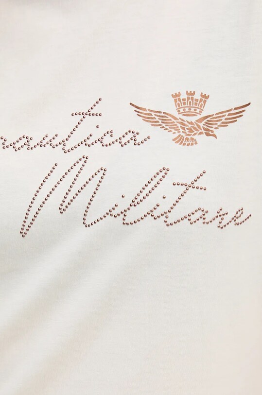 Хлопковая футболка Aeronautica Militare TS2354DJ638 бежевый