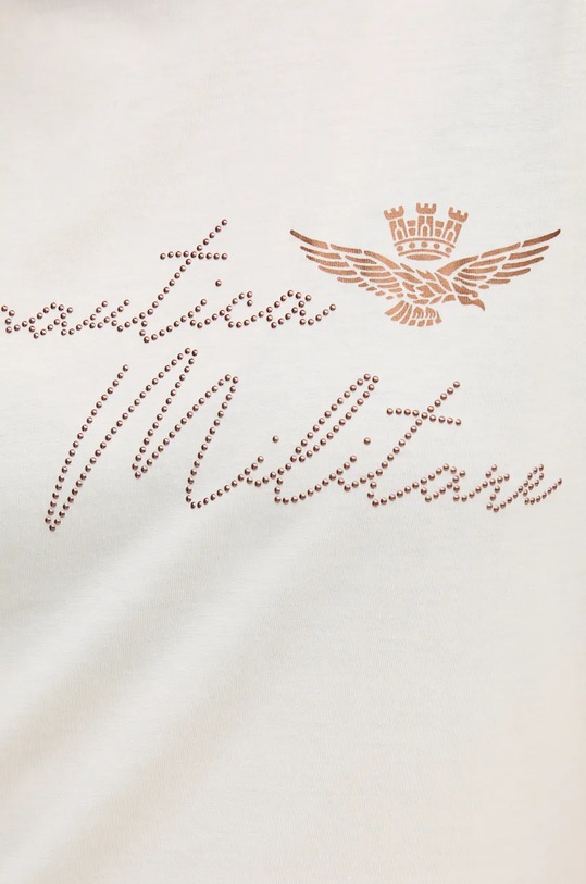 Aeronautica Militare tricou din bumbac TS2354DJ638 bej