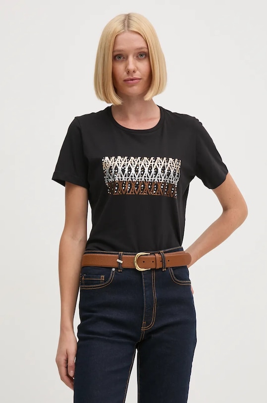 Aeronautica Militare tricou din bumbac negru TS2357DJ638