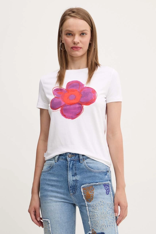 Desigual t-shirt DROPPI biały 24WWTK66