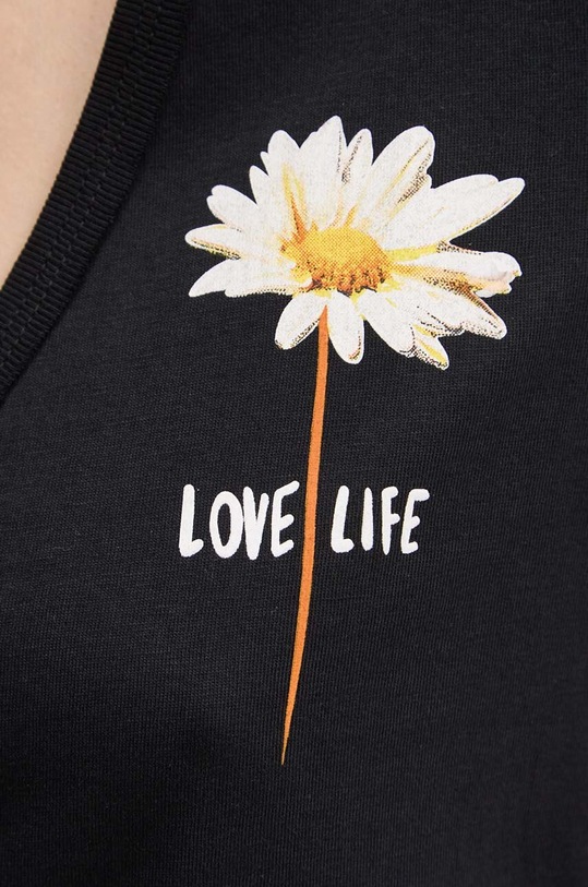 Desigual t-shirt bawełniany VINI 24WWTK41 czarny