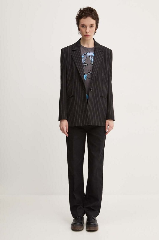 Bavlněné tričko Desigual FACED 24WWTK65 šedá AW24