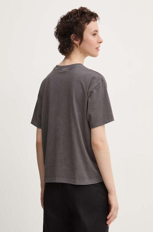 Oblečení Bavlněné tričko Desigual FACED 24WWTK65 šedá