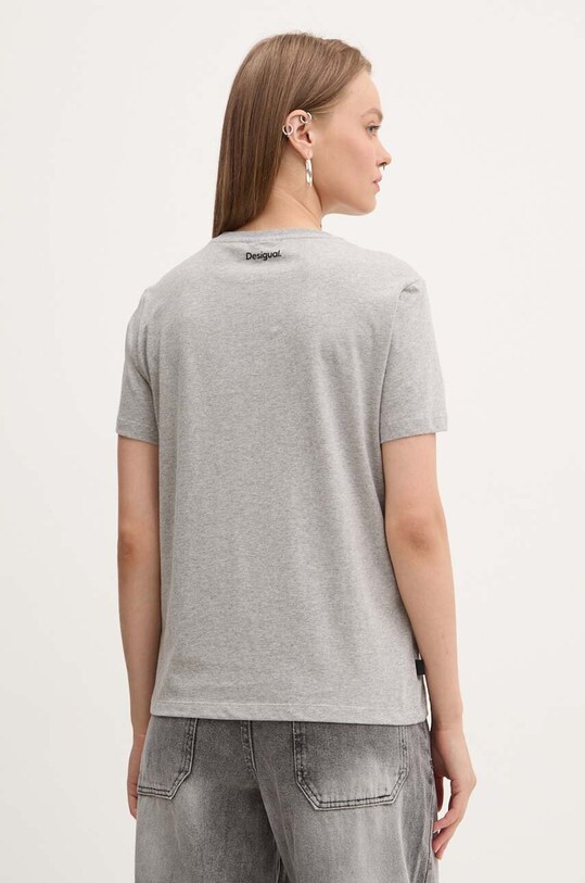 Îmbrăcăminte Desigual tricou din bumbac SHADOW 24WWTK11 gri