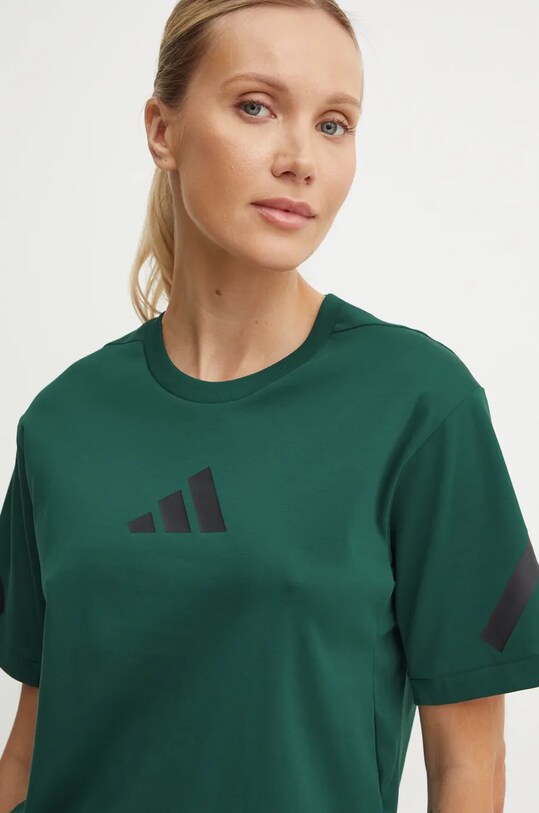 Хлопковая футболка adidas ZNE зелёный JF8889