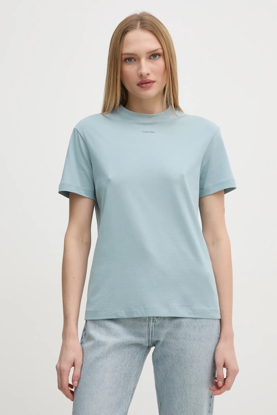Calvin Klein tricou din bumbac print albastru K20K207519