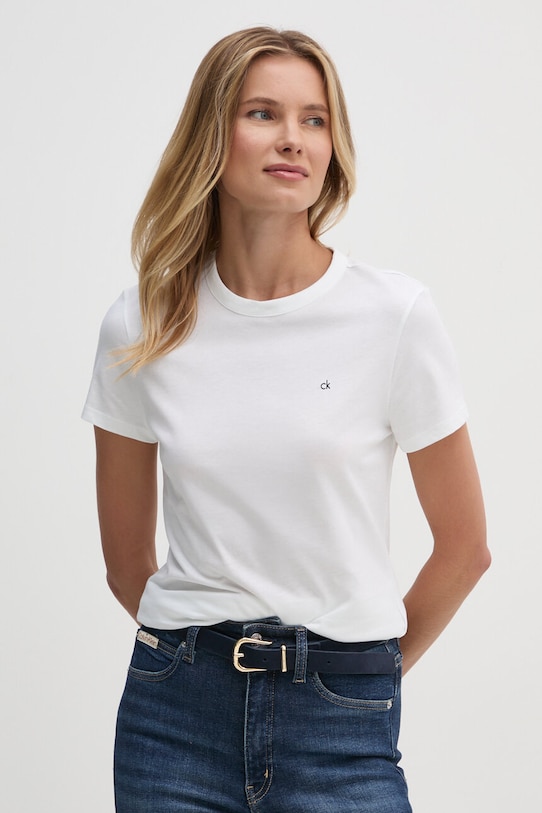 Хлопковая футболка Calvin Klein хлопок белый K20K208061