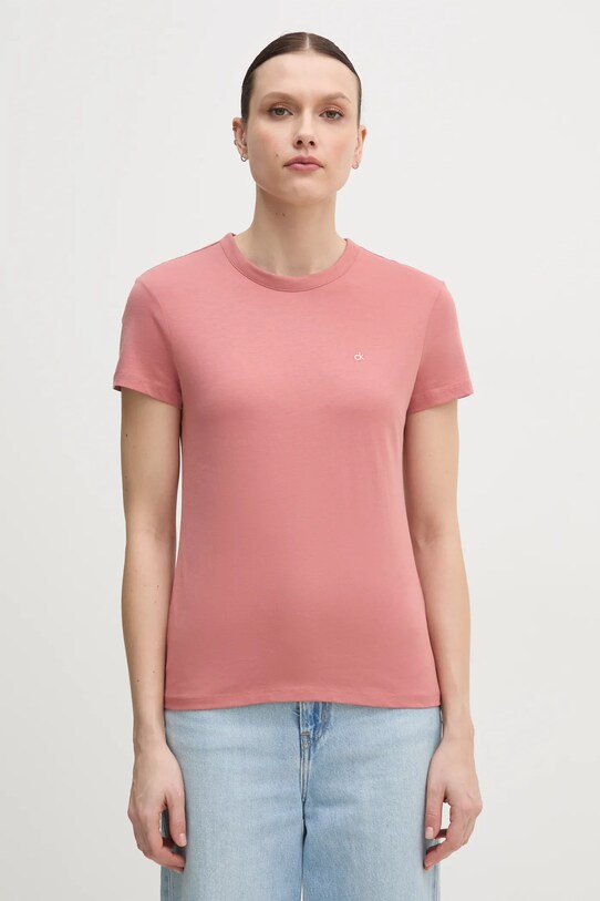 Bavlnené tričko Calvin Klein oranžová K20K208061