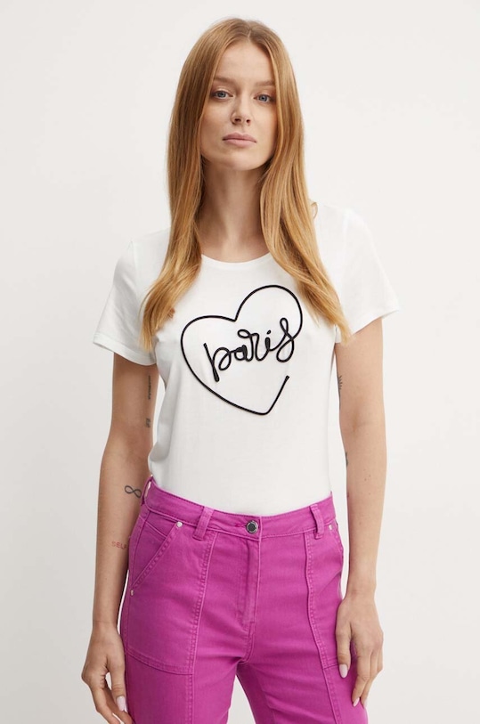 Morgan tricou DCORDE imprimeu alb DCORDE