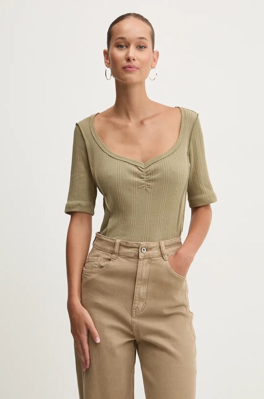 Футболка Desigual PICA slim зелений 24WWTK81