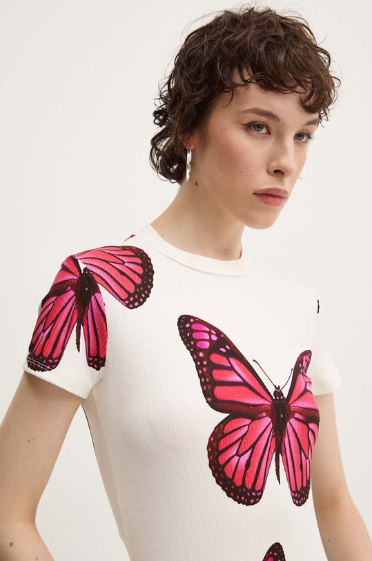 Desigual tricou CROISE cu modele alb 24WWTK55