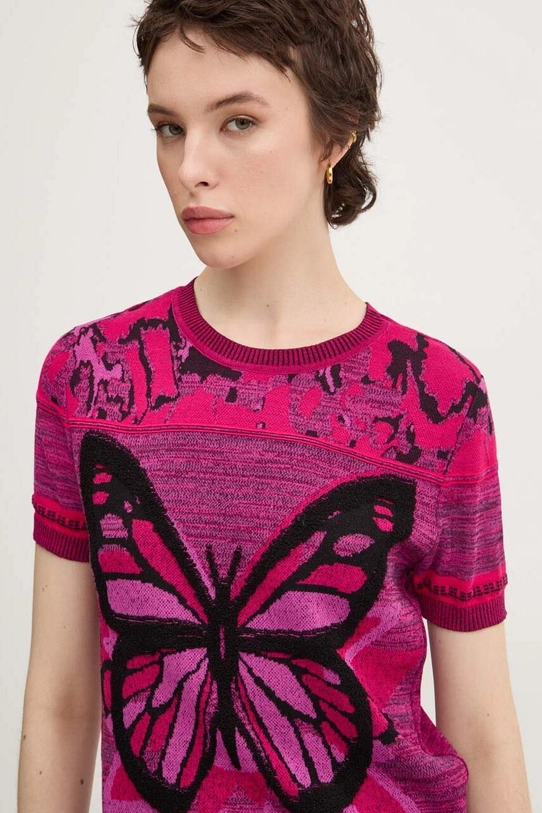 Футболка Desigual BUTTERFLY 24WWTK08 рожевий