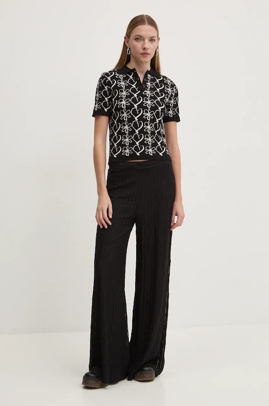 Desigual pulover COEURS 24WWTK98 negru AW24