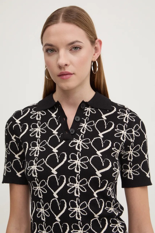 Desigual pulover COEURS negru 24WWTK98