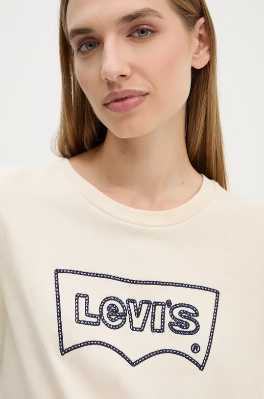 Levi's t-shirt bawełniany beżowy A8804