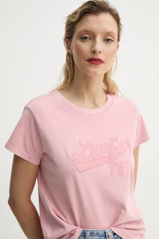 Levi's tricou din bumbac roz A8804