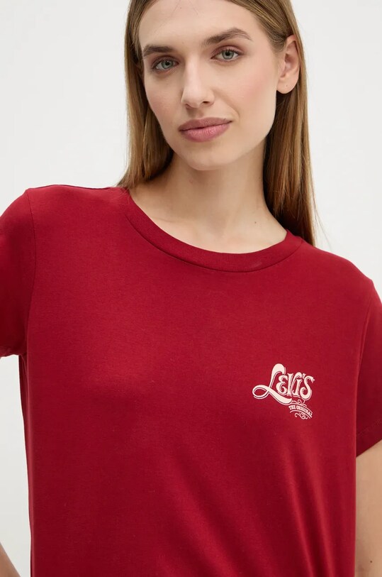 Levi's t-shirt bawełniany czerwony A8804
