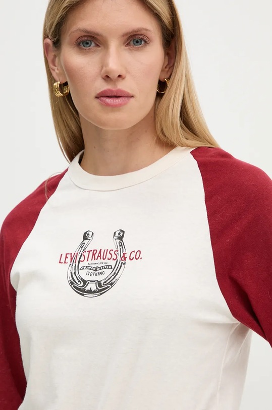 Levi's top a maniche lunghe in cotone beige A8845