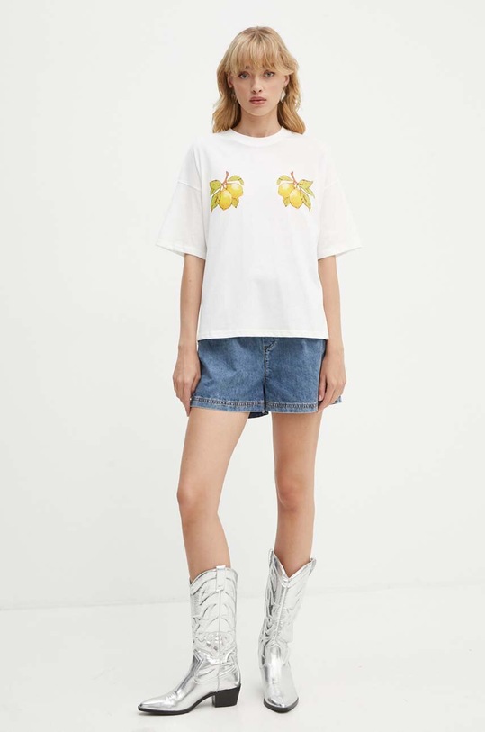 Never Fully Dressed t-shirt bawełniany NFDTO723 biały AW24