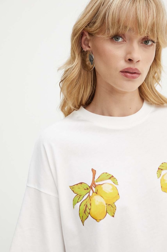 Never Fully Dressed tricou din bumbac alb NFDTO723