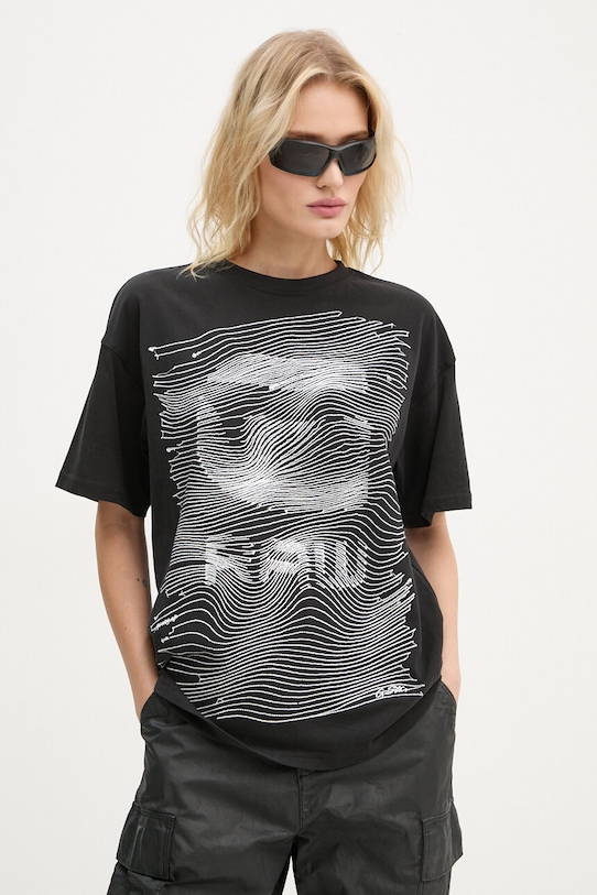 G-Star t-shirt bawełniany D25030.D609 czarny AW24