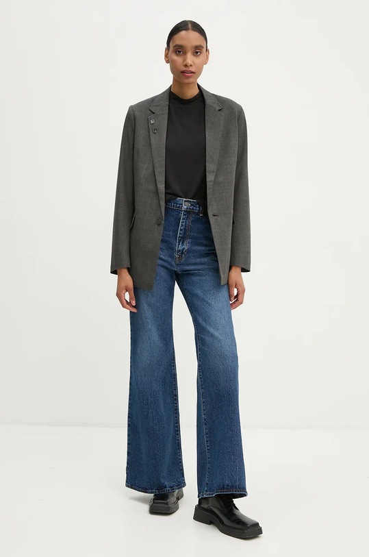 G-Star t-shirt z domieszką wełny D25051.D703 czarny AW24