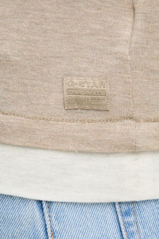 Majica dugih rukava s dodatkom vune G-Star Raw bež D25049.D703