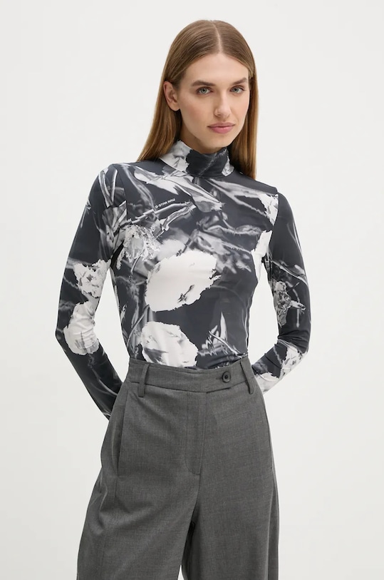 G-Star longsleeve cu modele gri D25055.D796