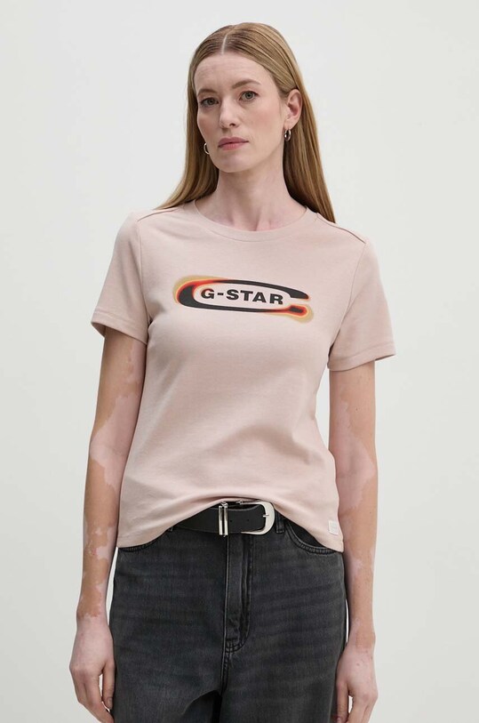 G-Star tricou din bumbac bej D25031.C812