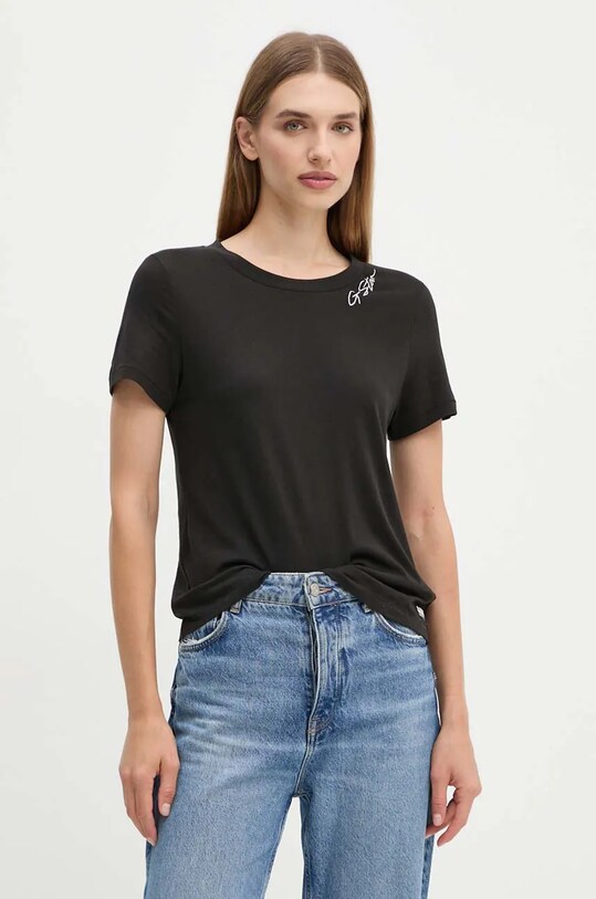 G-Star tricou din bumbac imprimeu negru D25053.A870